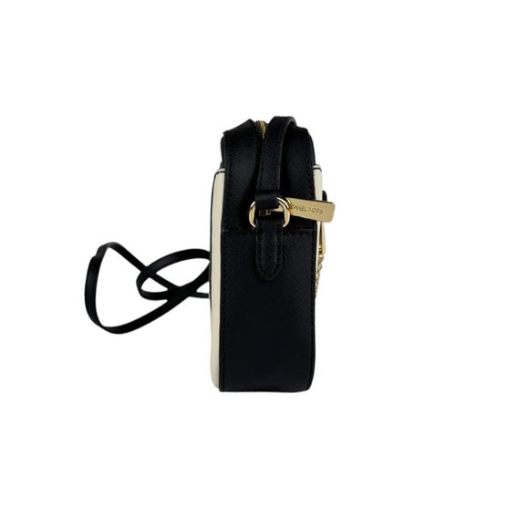 Michael Kors Shoulder Bag Leather Black Off-White Gold Women's Z4095 - Picture 2 of 5